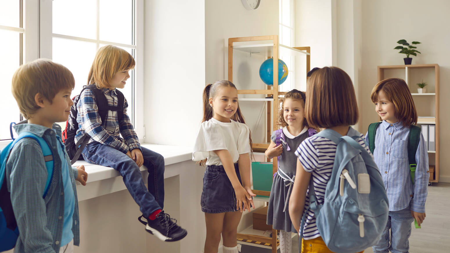 Group of kids in classroom