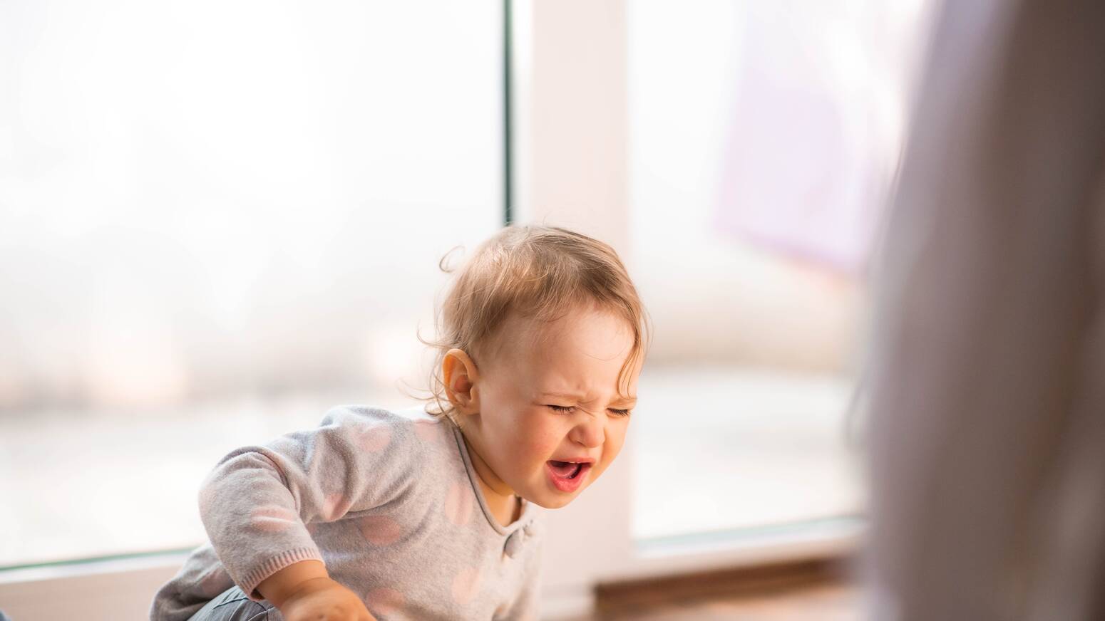 toddler boy having a tantrum