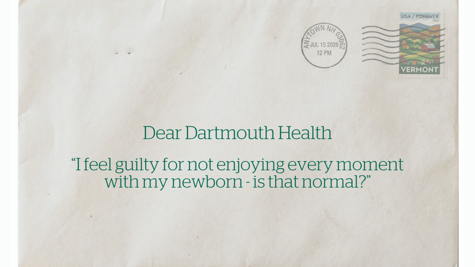 Dear Dartmouth Health question about postpartum newborn bonding