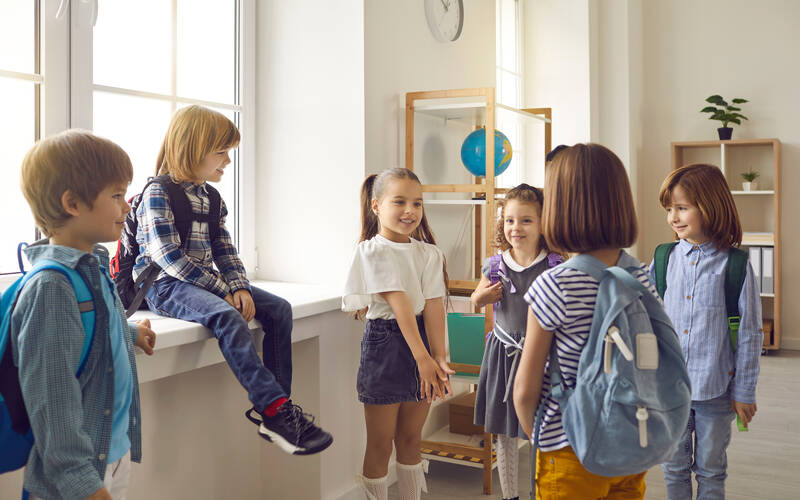 Group of kids in classroom