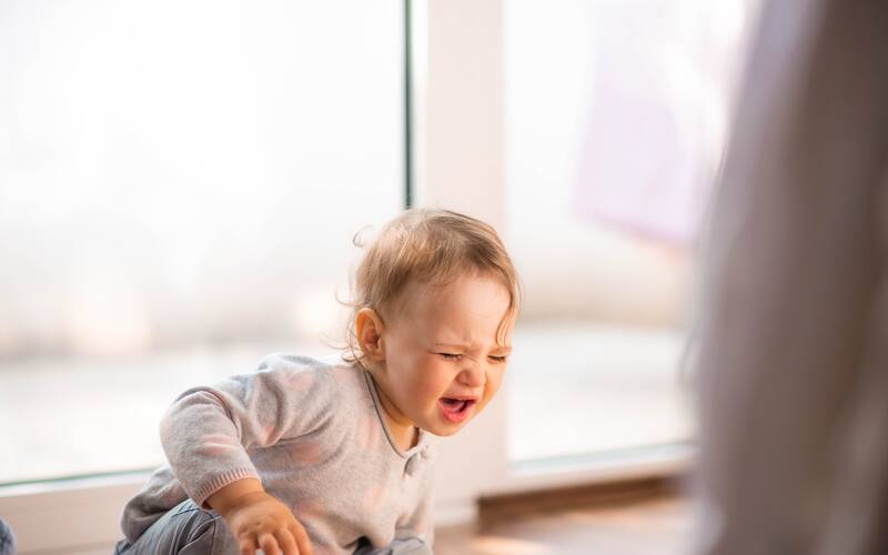 toddler boy having a tantrum