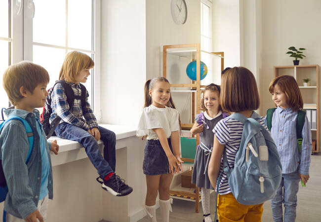 Group of kids in classroom