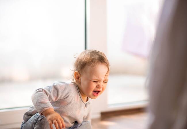 toddler boy having a tantrum