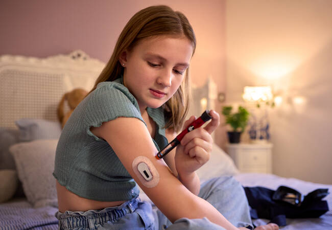 teen girl who is diabetic