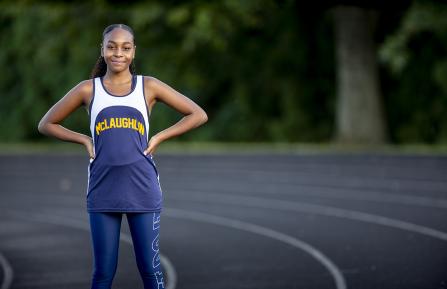 Allyah St. Jule track practice