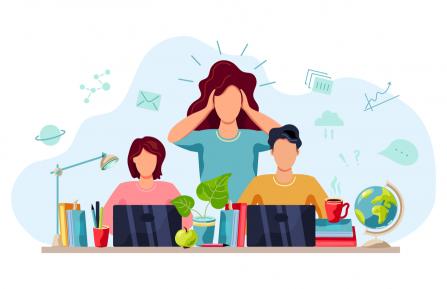 Stressed family