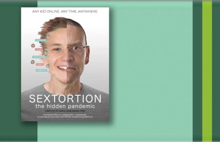 Movie poster for documentary superimposed over green background