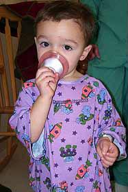A child with a perioperative mask