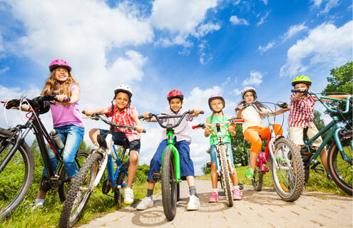 kids on bikes